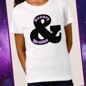 *New* Beauty & Brains Girls Top Tee